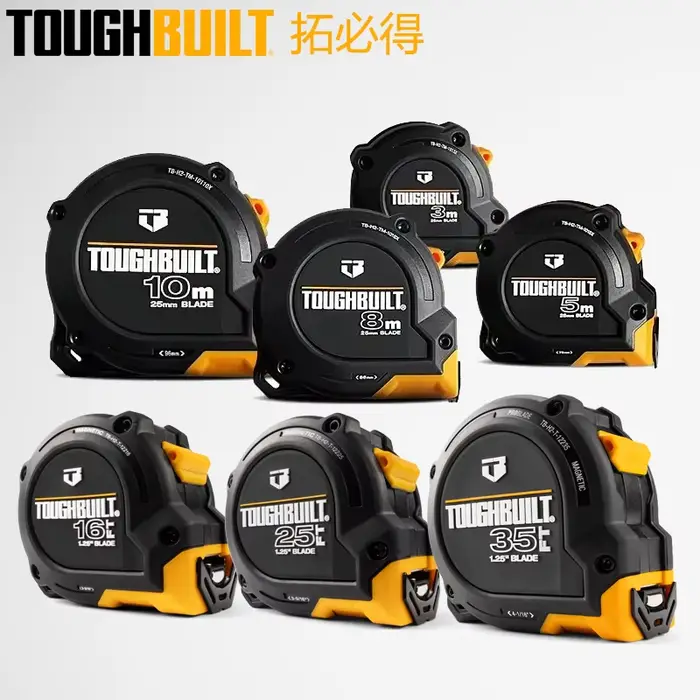 TOUGHBUILT ruban à mesurer série 3m 5m 8m 10m 16FT 25FT 35FT outil de mesure manuel de qualité industrielle