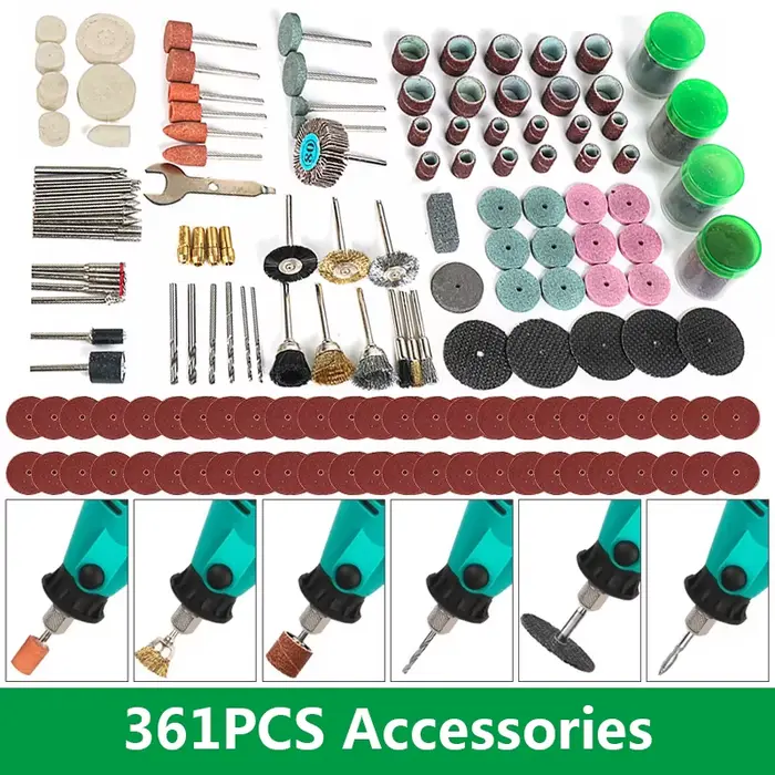 Accessoires de Style Dremel, outils abrasifs, ensemble d'accessoires pour outils rotatifs pour pièce