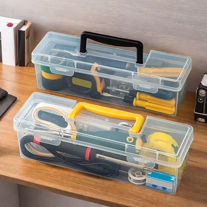 Boîte à outils portative transparente