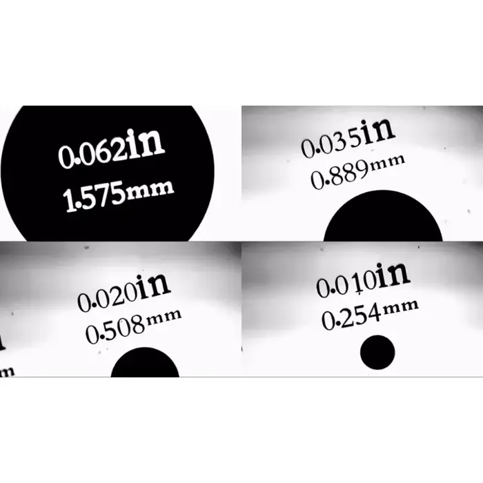 Règle de calibration de fibre optique pour microscope