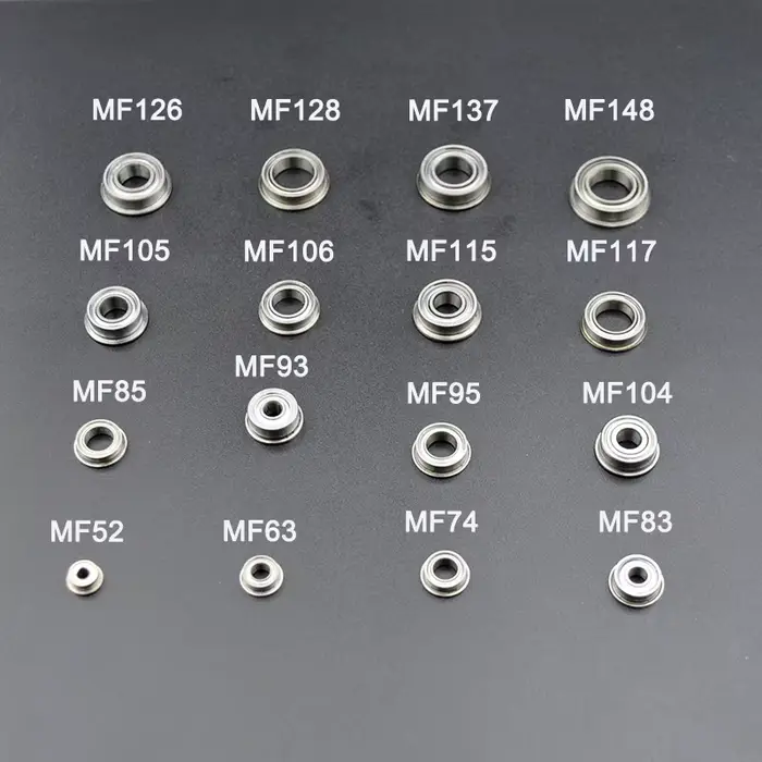10 pièces roulements à bride alésage 2mm 3mm 4mm 5mm 6mm 7mm 8mm 9mm 10mm F625 F605 F608 MF105 MF115 F695 ZZ roulement