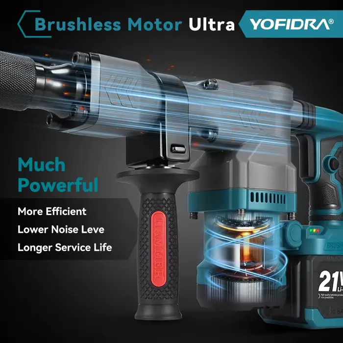 Marteau électrique sans balais YOFIDRA 6000W