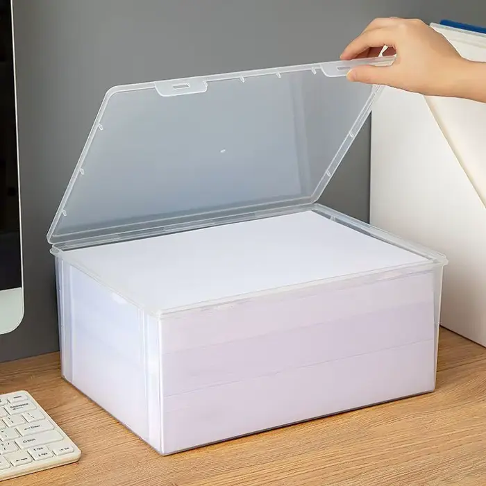 Boîte de rangement en plastique pour bureau