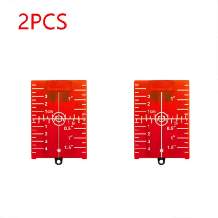 2 pièces Plaque de visée laser rouge/vert à double échelle verticale/horizontale, réfléchissante en 
