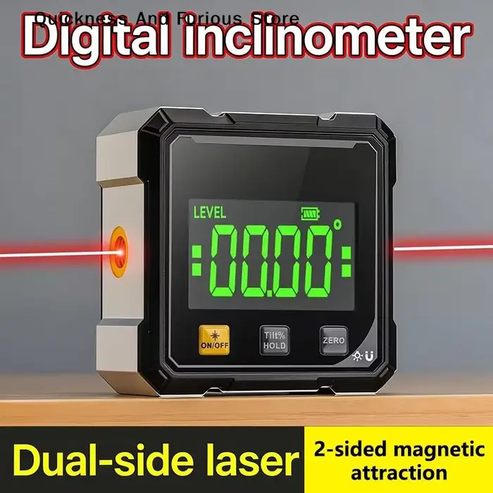 【T】 Instrument laser à affichage numérique magnétique 4 faces