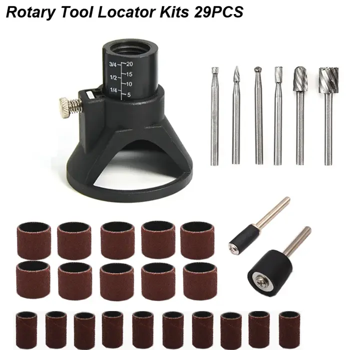 Routeur rotatif fraise Guide fixation foret hélicoïdal Kit d'outils de sculpture sur bois localisateur dédié outil