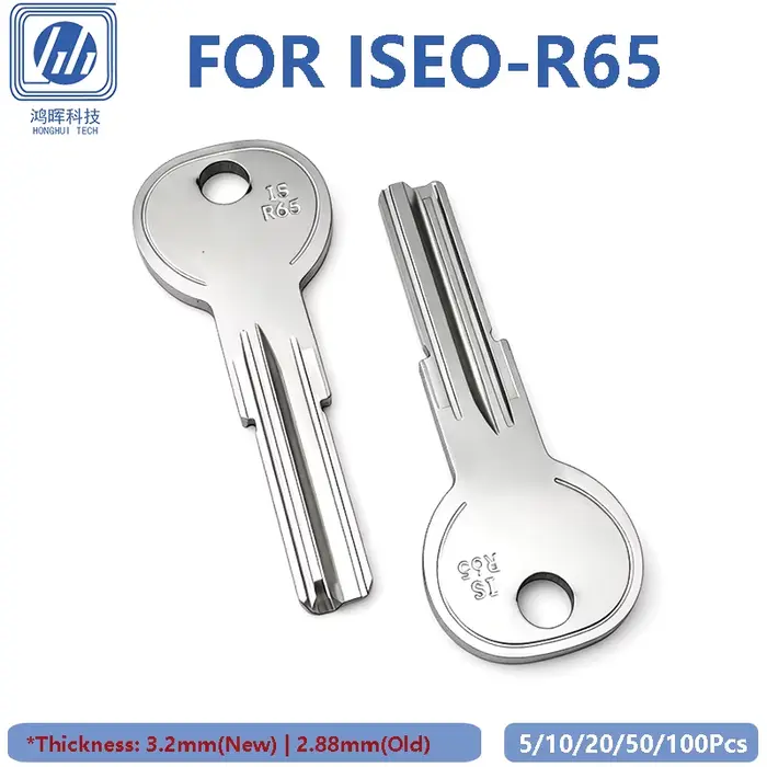 5/10/50 Pièces Clé vierge en cuivre Hi-Rel ISEO-R65 pour serrures à code de maison