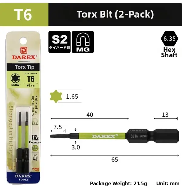 Jeu de embouts Torx pour tournevis électriques