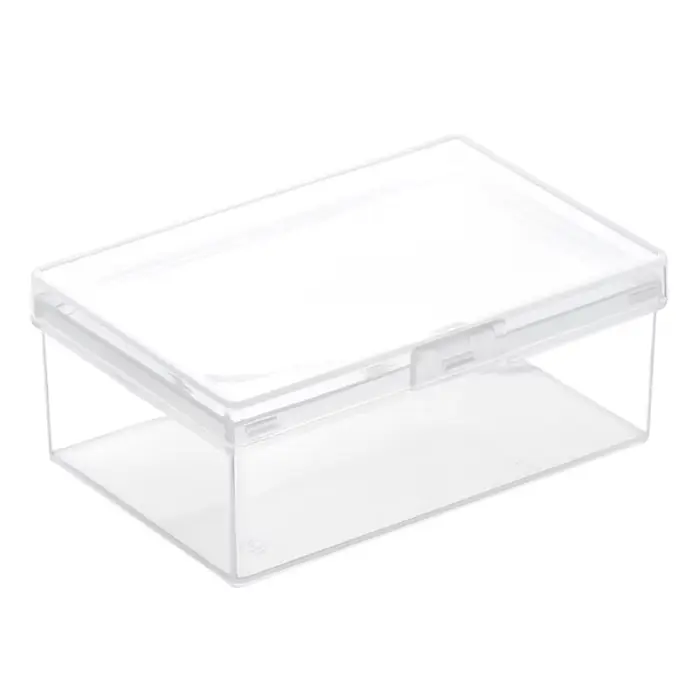 Boîte de rangement pour composants électroniques avec couvercle, 1 pièce, boîte en plastique transpa