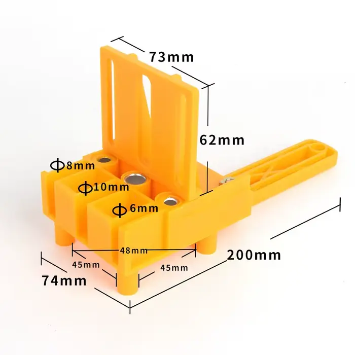 Guide de perçage portatif pour chevilles pour le travail du bois et outil de scie cloche