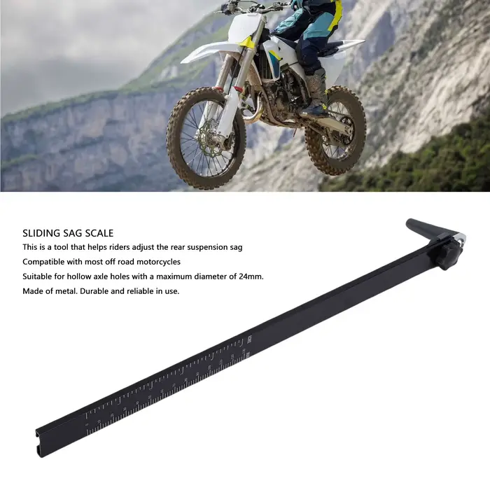 Outil de mesure de la chute de suspension arrière