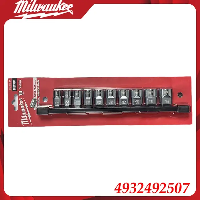 Milwaukee 4932492507 Jeu de douilles métriques 10 pièces 3/8" 10-19 mm