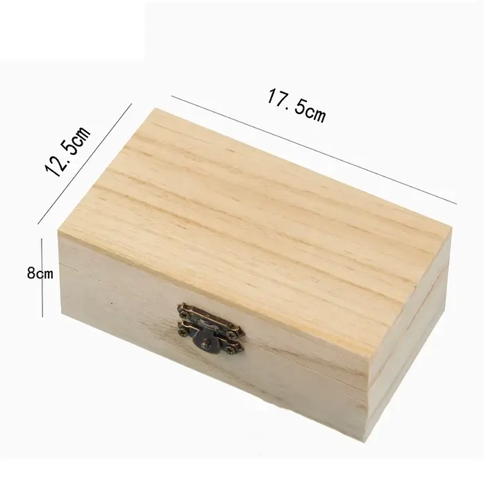 Boîte de rangement en bois avec couvercle