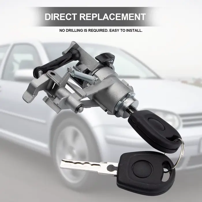 Cylindre de serrure de coffre avec 2 clés 1J6827297G pour Volkswagen Golf GIV Lupo Seat Arosa 1997-2006