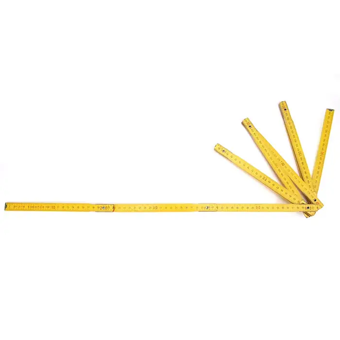 Règle pliante de 2M, outil de mesure de charpentier en bois