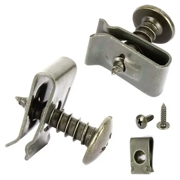 Clip de fixation à vis métallique mixte pour voiture