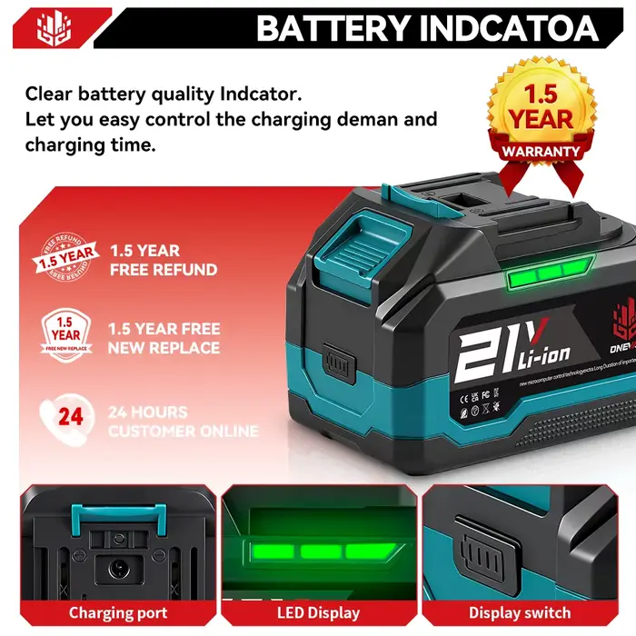 ONEVAN 22900mAh 29900mAh batterie Lithium-Ion ajustement clé de ventilateur