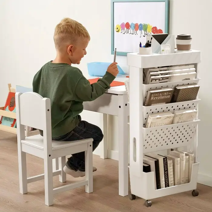 Support de rangement amovible à 5 niveaux pour magazines et journaux, support de rangement pour livr