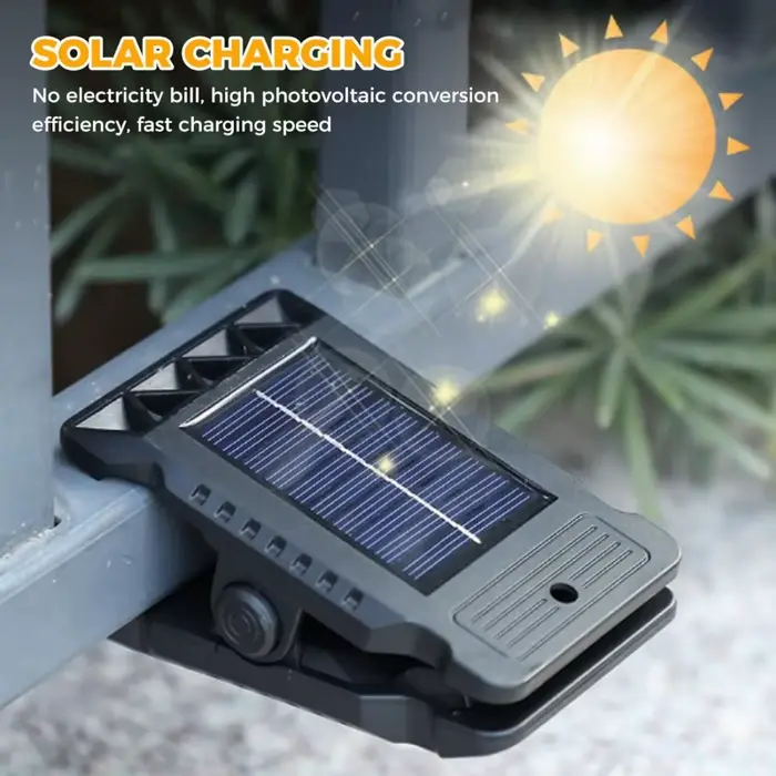 Lampe solaire d'extérieur avec capteur de mouvement à Clip