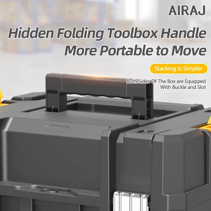 AIRAJ Ensemble de boîte à outils combinée modulable empilable