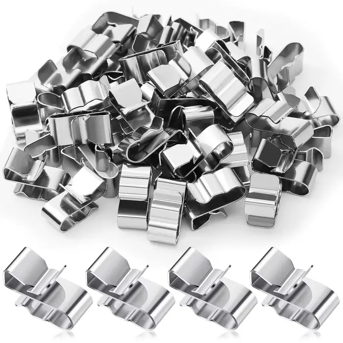 Clip de fixation pour panneau solaire, 50 pièces, pour câble en acier inoxydable 2x6mm, pinces photo