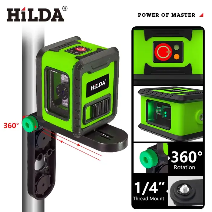 HILDA niveau Laser mètre 2 lignes croix