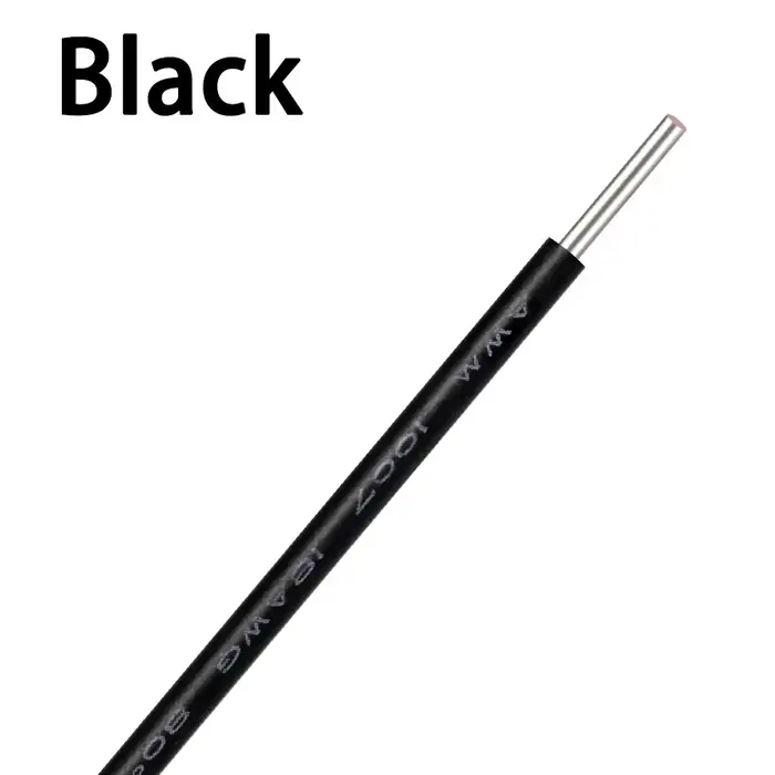 Câble électrique en cuivre 3m 10ft 1007, 26 24 22 20 18 16 14AWG, monoconducteur, isolé en PVC, fil
