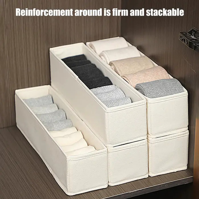 Boîte de rangement en tissu pliable