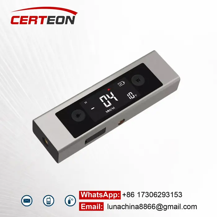 Niveau Numérique Multifonction avec Laser Infrarouge Inclinomètre Intelligent Double Axe Écran LCD Portable Haute Précision pour Construction Menuiserie Nivellement d’Équipement