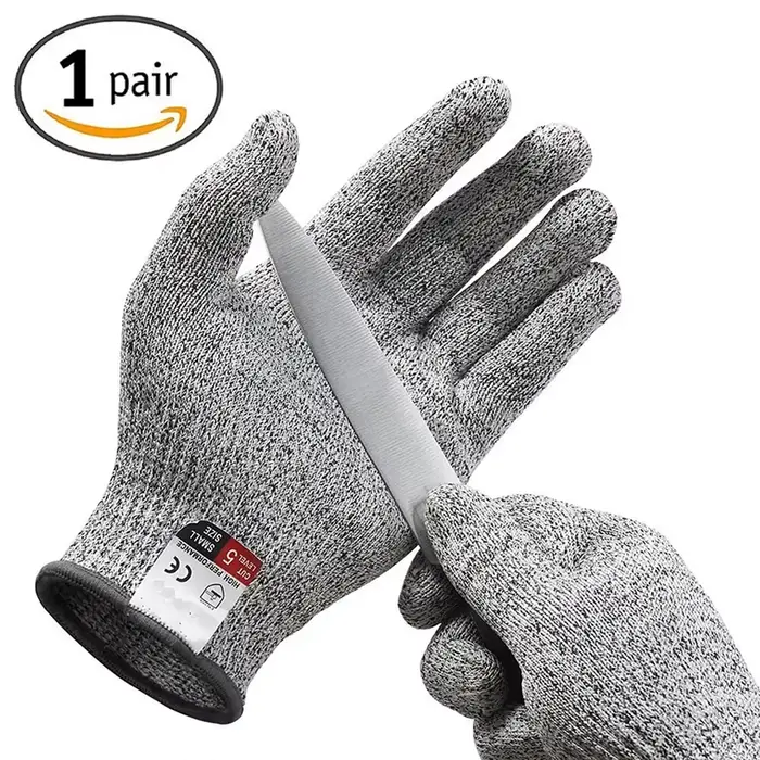 Gants de sécurité HPPE résistants aux coupures, 5 niveaux, Anti-coupure, gris, niveau Anti-coupure, 