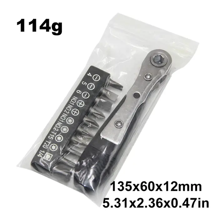 Mini tournevis à cliquet noir à Double tête 36 dents