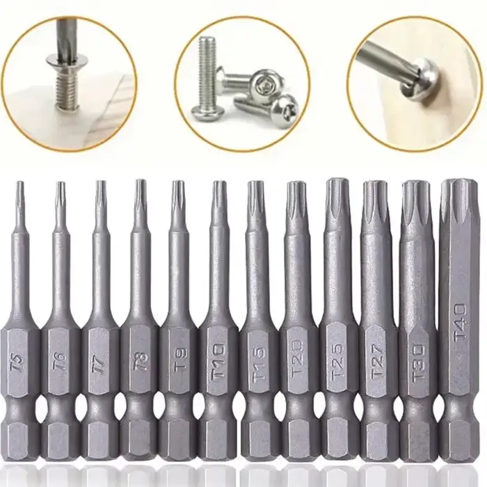 Jeu d'embouts de tournevis Torx 12 pièces