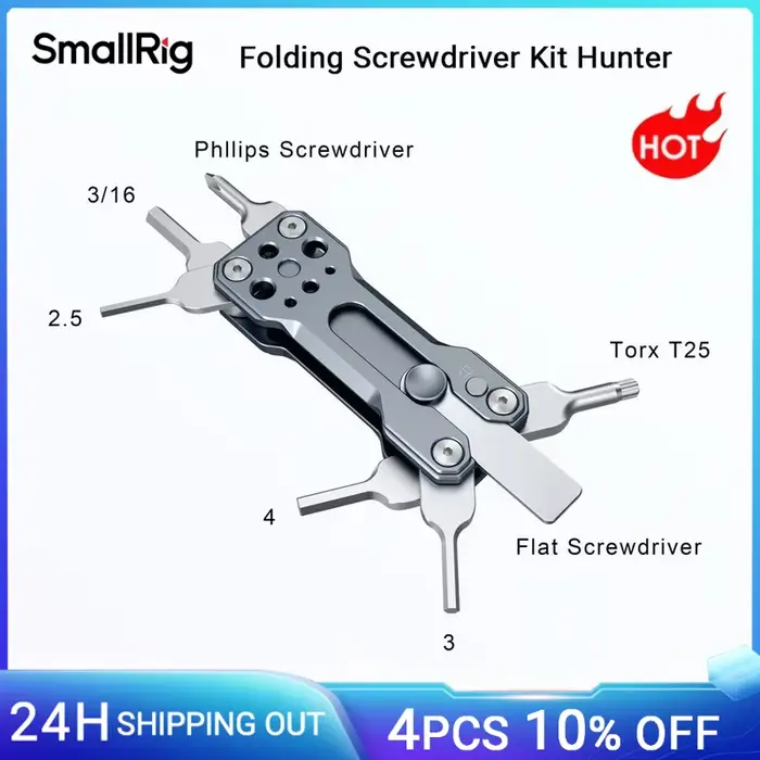 SmallRig – Kit de tournevis pliants, Kit de tournevis avec clés Allen, tournevis à fente et outils d