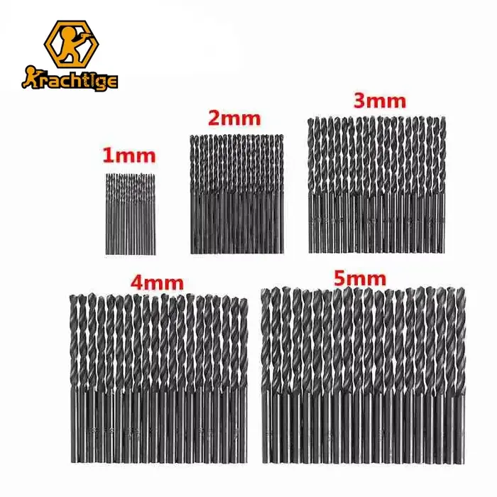 Krachtige 100 pièces foret hélicoïdal HSS outils de forage en métal forets en acier rapide 1mm 2mm 3