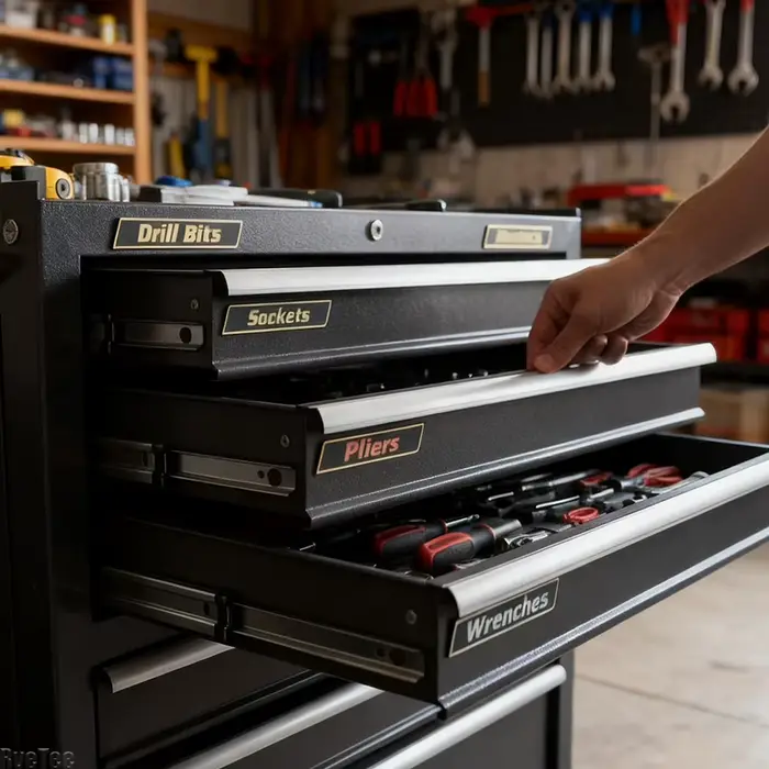 Paquet de 12 étiquettes de boîte à outils magnétiques