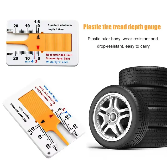Règle d'indicateur de profondeur de bande de roulement de roue de voiture automatique 0-20mm