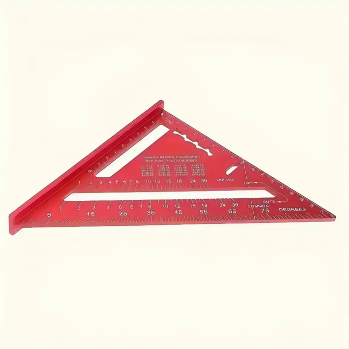 [Rule de précision] Règle triangulaire de précision en alliage d'aluminium rouge de 12 pouces |   Co