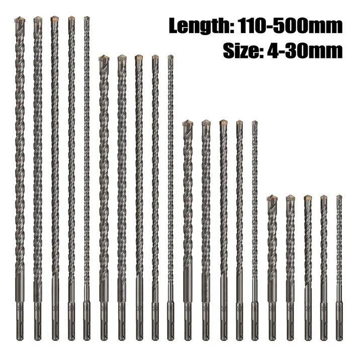 Perceuse à percussion électrique croisée étendue 110-500mm SDS Plus à travers le mur en alliage dur de béton renforcé