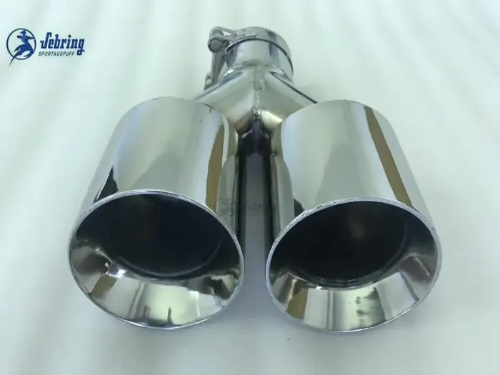 En acier inoxydable biais double acier universel double Automobile tuyau d'échappement silencieux vo