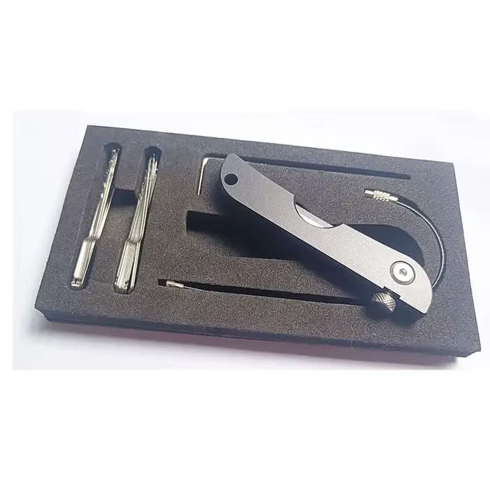Nouveauté 24 pièces outil de réparation de clé remplaçable pratique 24 en 1 outils de serrurier portables en acier inoxydable