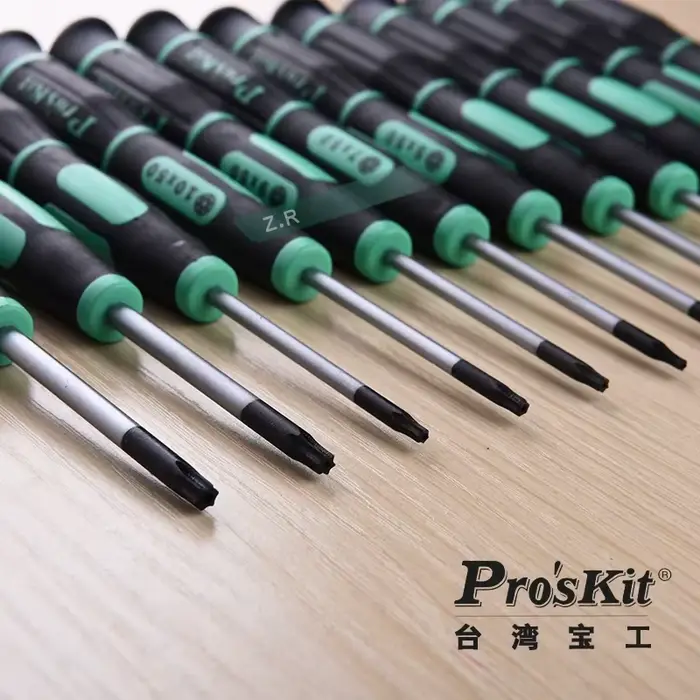 Pro'skit Tournevis hexagonal en forme d'étoile avec trous et structure creuse T1 T2 T3 T4 T5 T6 T7 T8 T9 pour un travail efficace