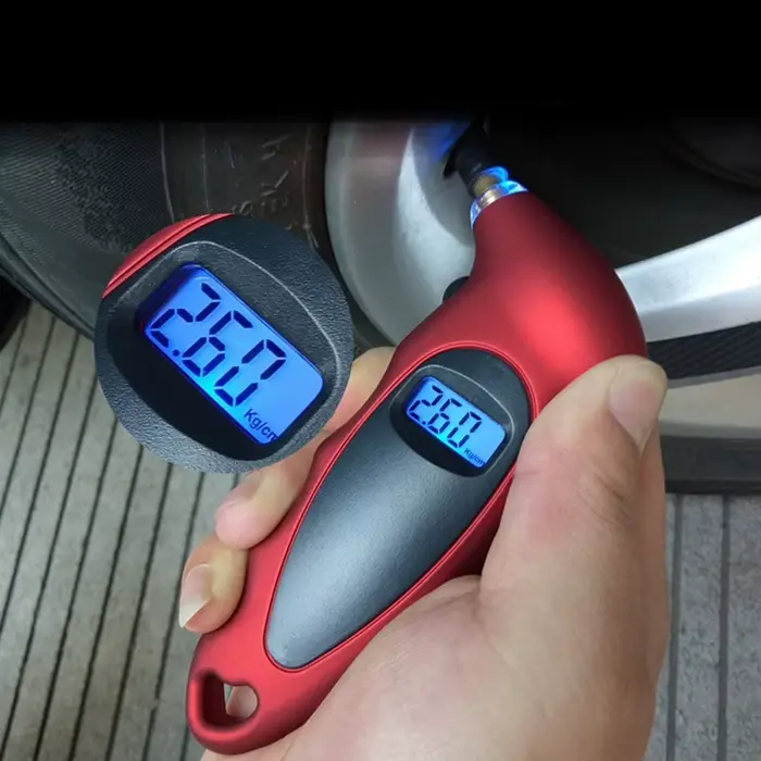 Nouveau manomètre de pression des pneus rétro-éclairage haute précision numérique surveillance