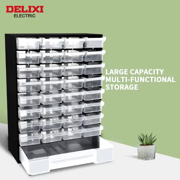 DELIXI ELECTRIC Boîte de rangement d'outils à 33 compartiments