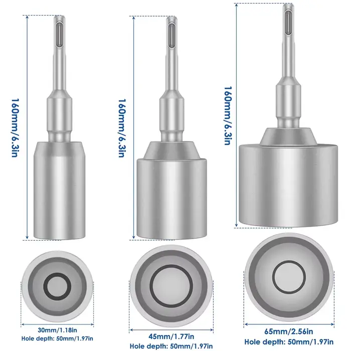 Poinçon SDS-Plus pour tiges de terre de 19/21/35 mm de diamètre