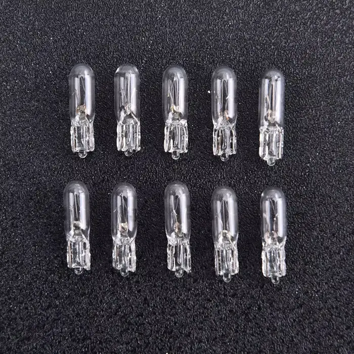 10 pièces/paquet 12V 1.2W T5 ampoule en verre tableau de bord