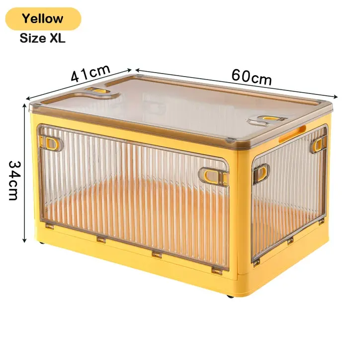 Boîtes de rangement pliantes en plastique Transparent