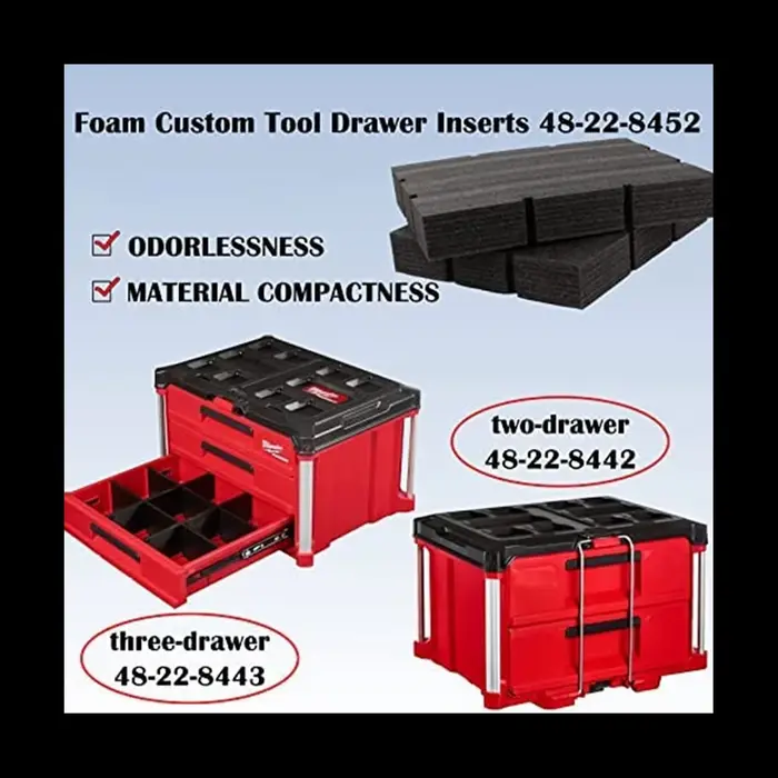 Inserts de tiroir à outils personnalisés en mousse de qualité 48-22-8452 pour boîtes à outils de tir