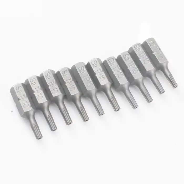Embouts de tournevis Torx de 25mm avec trou T10 T15 T20 T25 T27 T30 T40