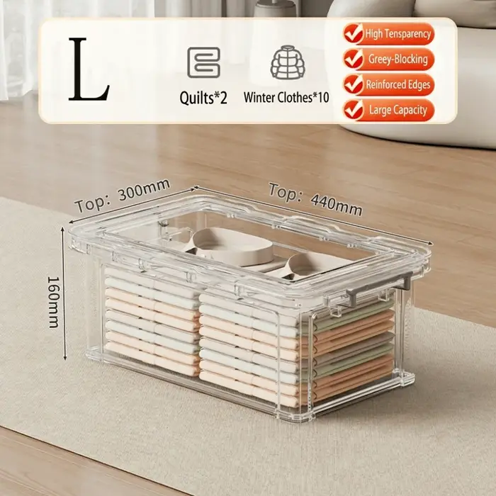 Boîtes de rangement transparentes durables