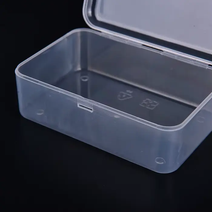 Boîte de rangement en plastique Transparent avec couvercle